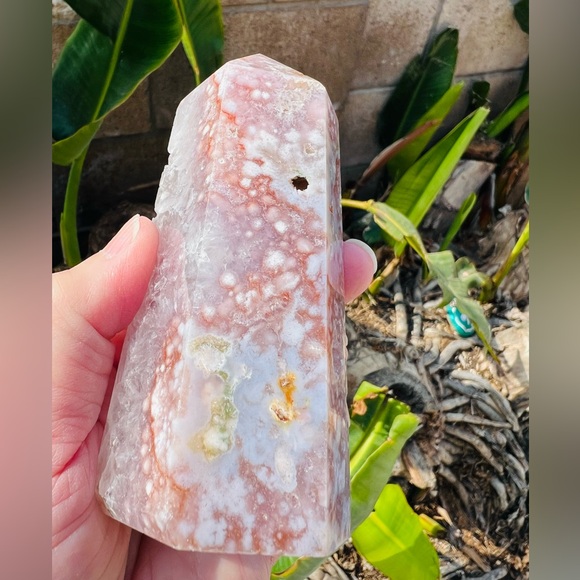 Pink Amethyst Flower Agate Tower - Picture 8 of 12